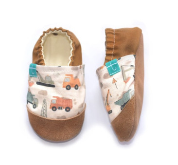 City Builders - rozmiar 9-12 miesięcy 18/19 13 cm - Papcie Titot - SKÓRZANA PODESZWA