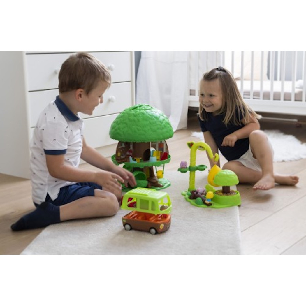 Magiczne Drzewo - Przenośny Domek Leśnych Zwierzątek z Figurkami - Klorofil