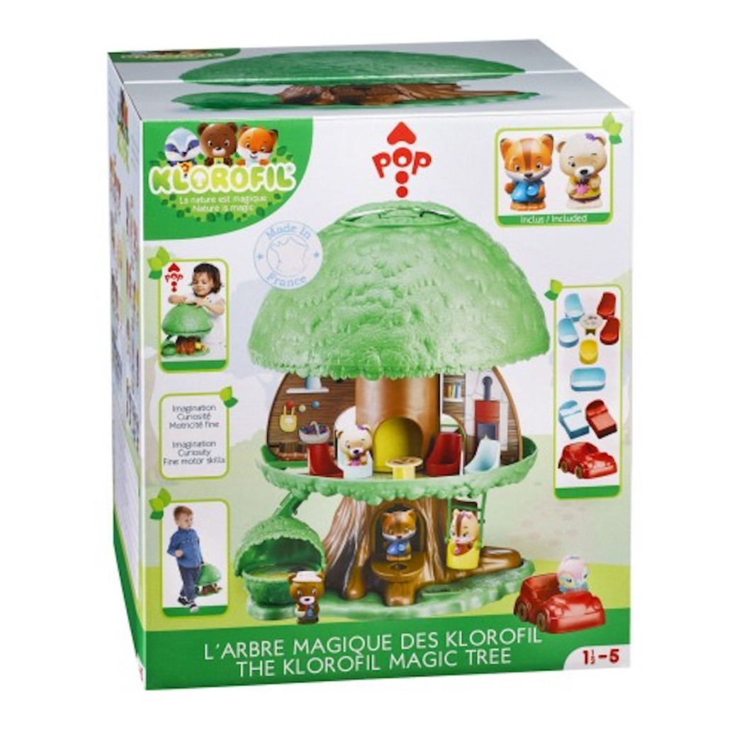 Magiczne Drzewo - Przenośny Domek Leśnych Zwierzątek z Figurkami - Klorofil