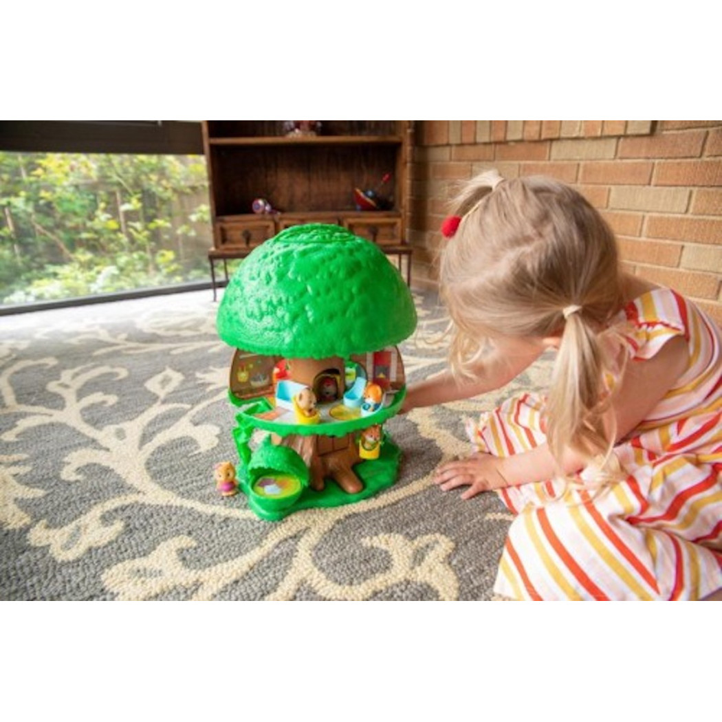 Magiczne Drzewo - Przenośny Domek Leśnych Zwierzątek z Figurkami - Klorofil