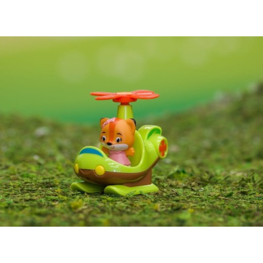 Helikopter - Pojazd z Ruchomym Śmigłem oraz Figurką - Klorofil