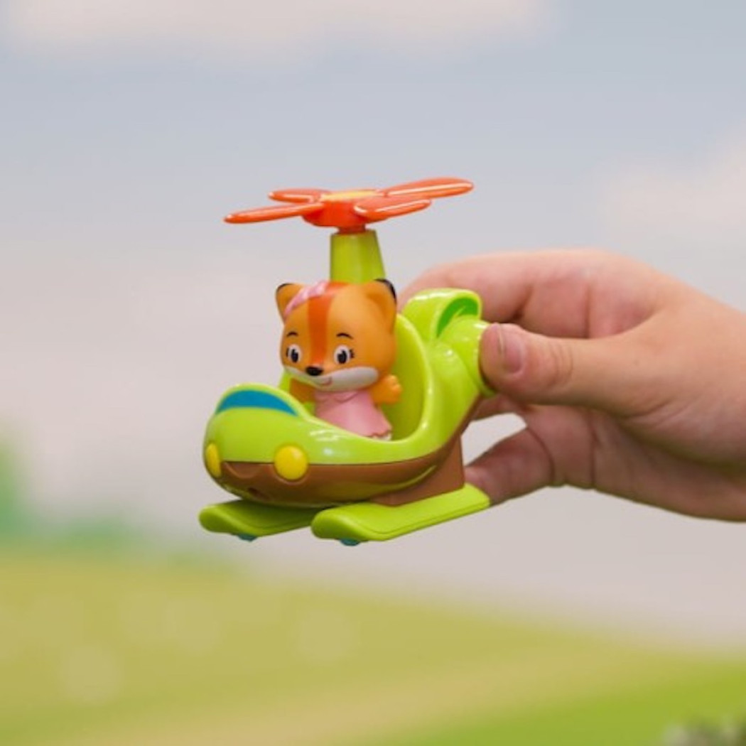 Helikopter - Pojazd z Ruchomym Śmigłem oraz Figurką - Klorofil