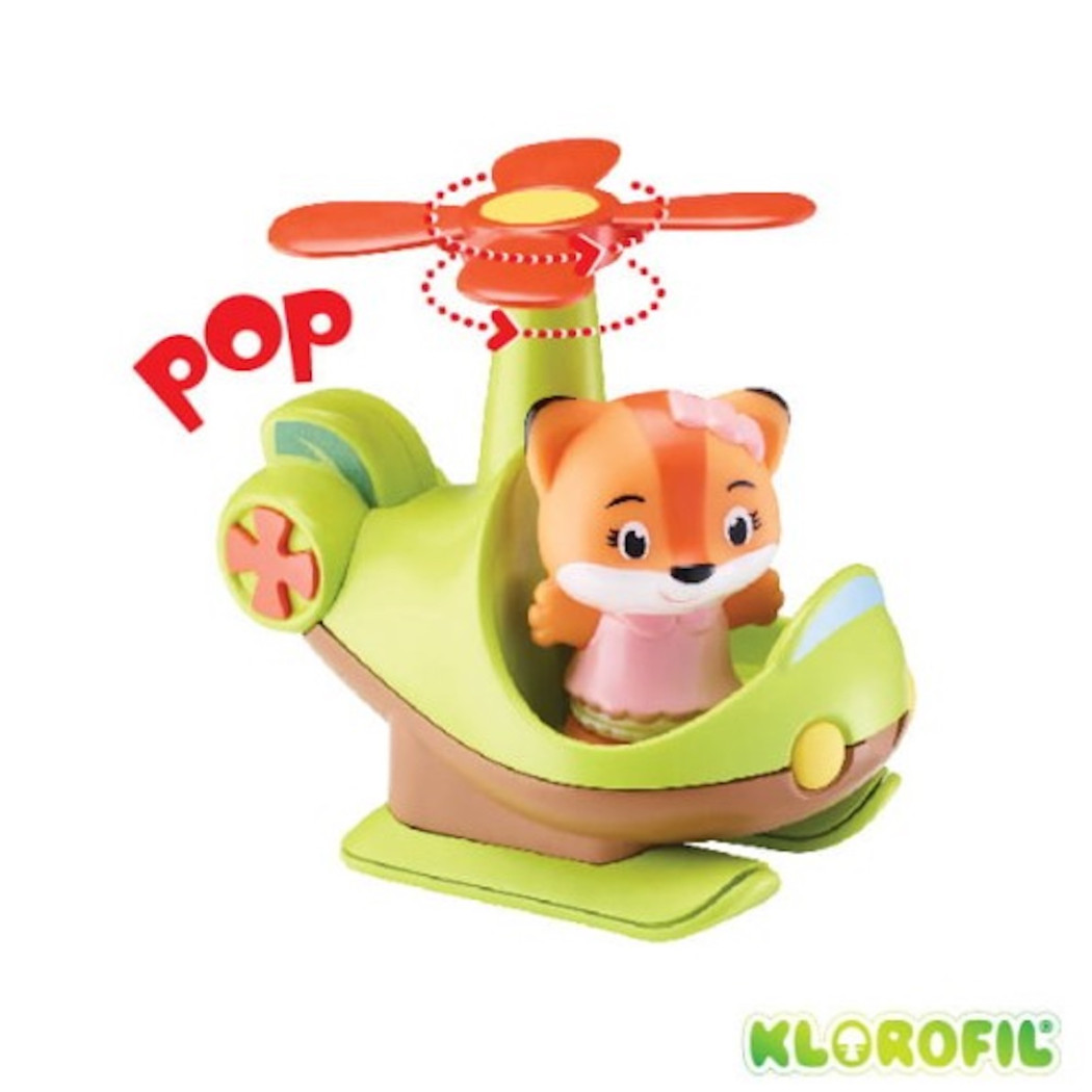 Helikopter - Pojazd z Ruchomym Śmigłem oraz Figurką - Klorofil