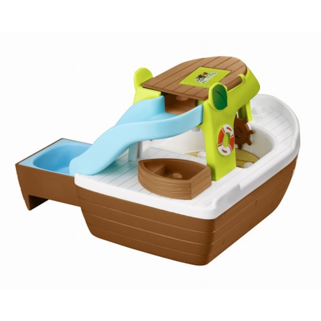 Statek Wycieczkowy - Łódź na Kółkach ze Zjeżdżalnią oraz Figurką - Klorofil