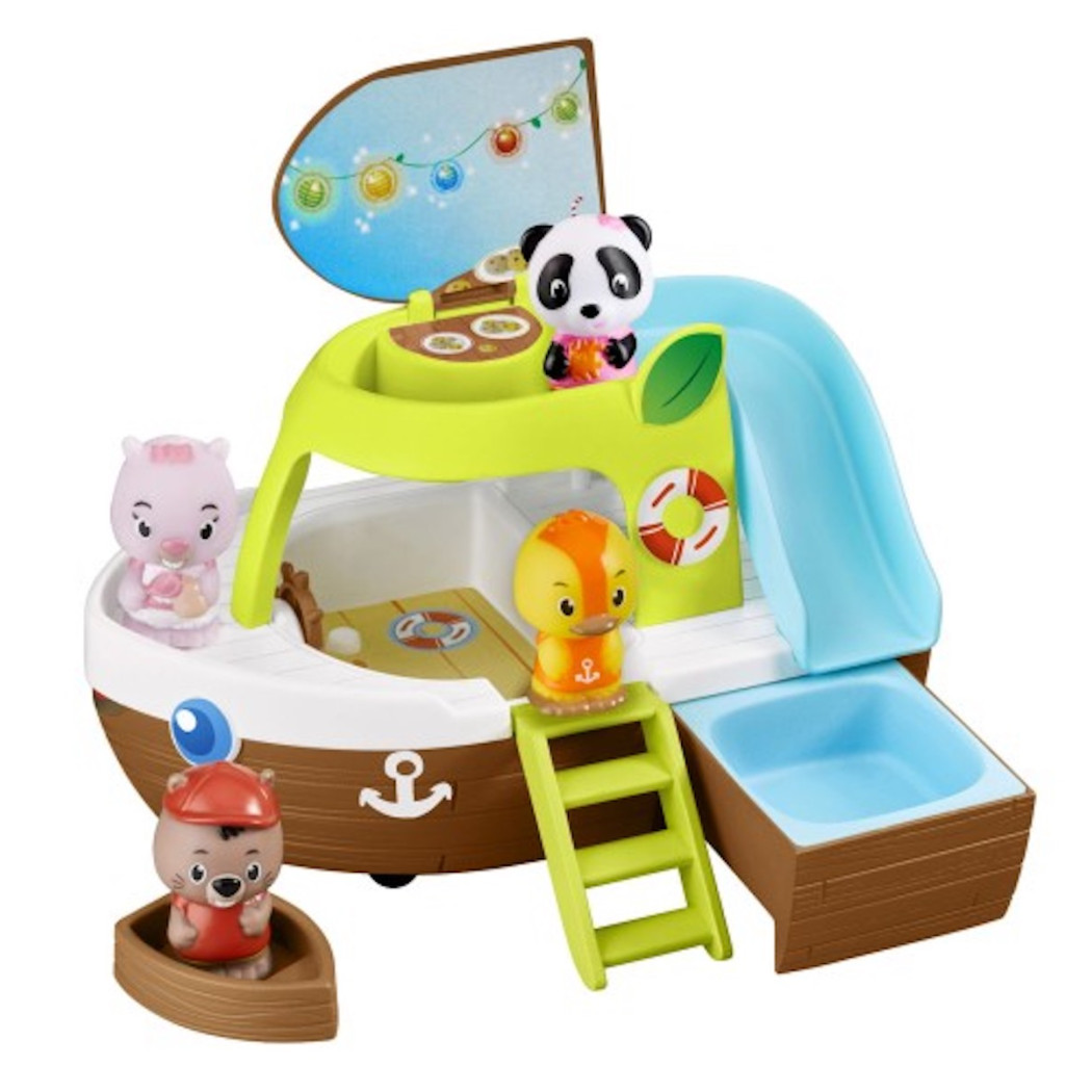 Statek Wycieczkowy - Łódź na Kółkach ze Zjeżdżalnią oraz Figurką - Klorofil