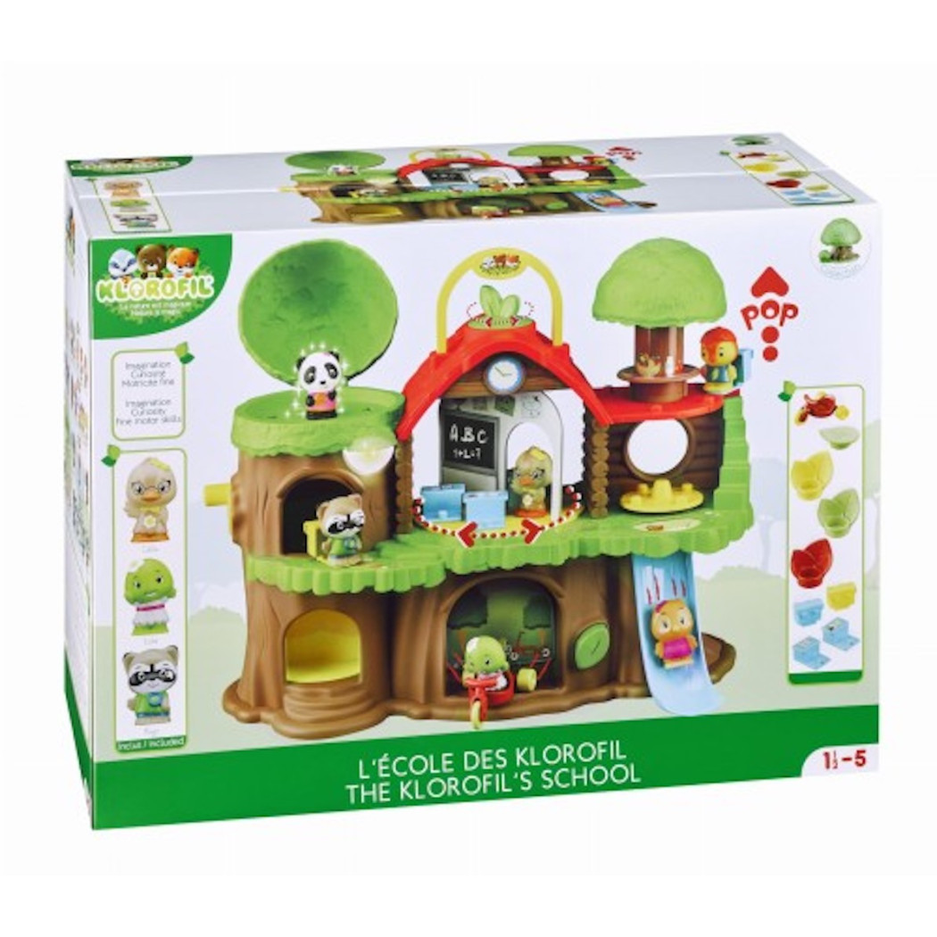 Leśna Szkoła - Przenośny Domek z Wyposażeniem i Figurkami - Klorofil