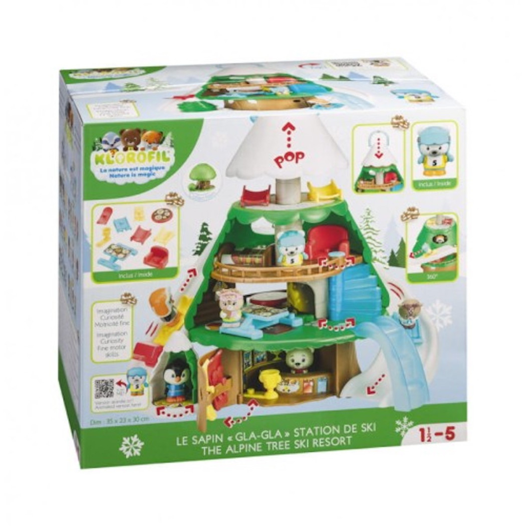 Alpejski Domek - Górskie Schronisko z Wyposażeniem i Figurką - Klorofil