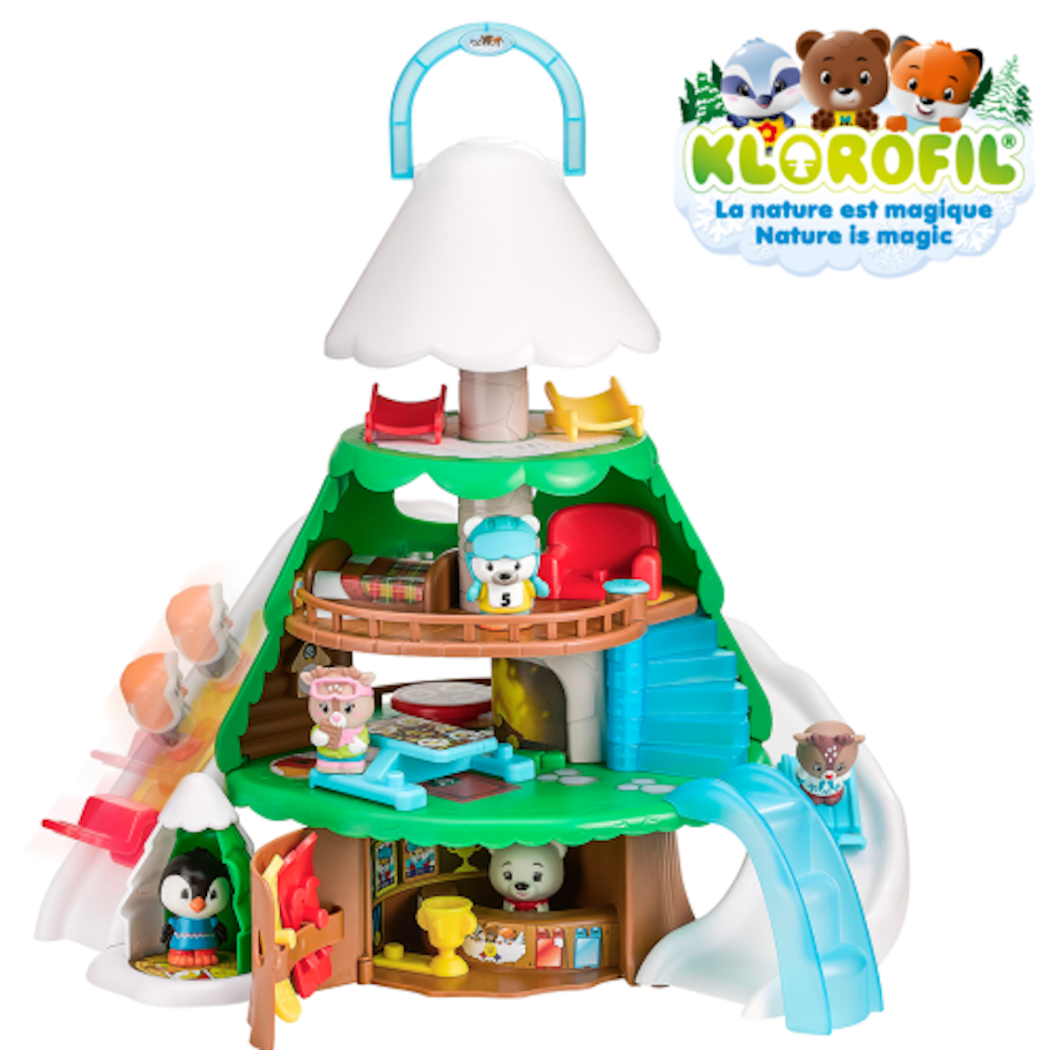 Alpejski Domek - Górskie Schronisko z Wyposażeniem i Figurką - Klorofil