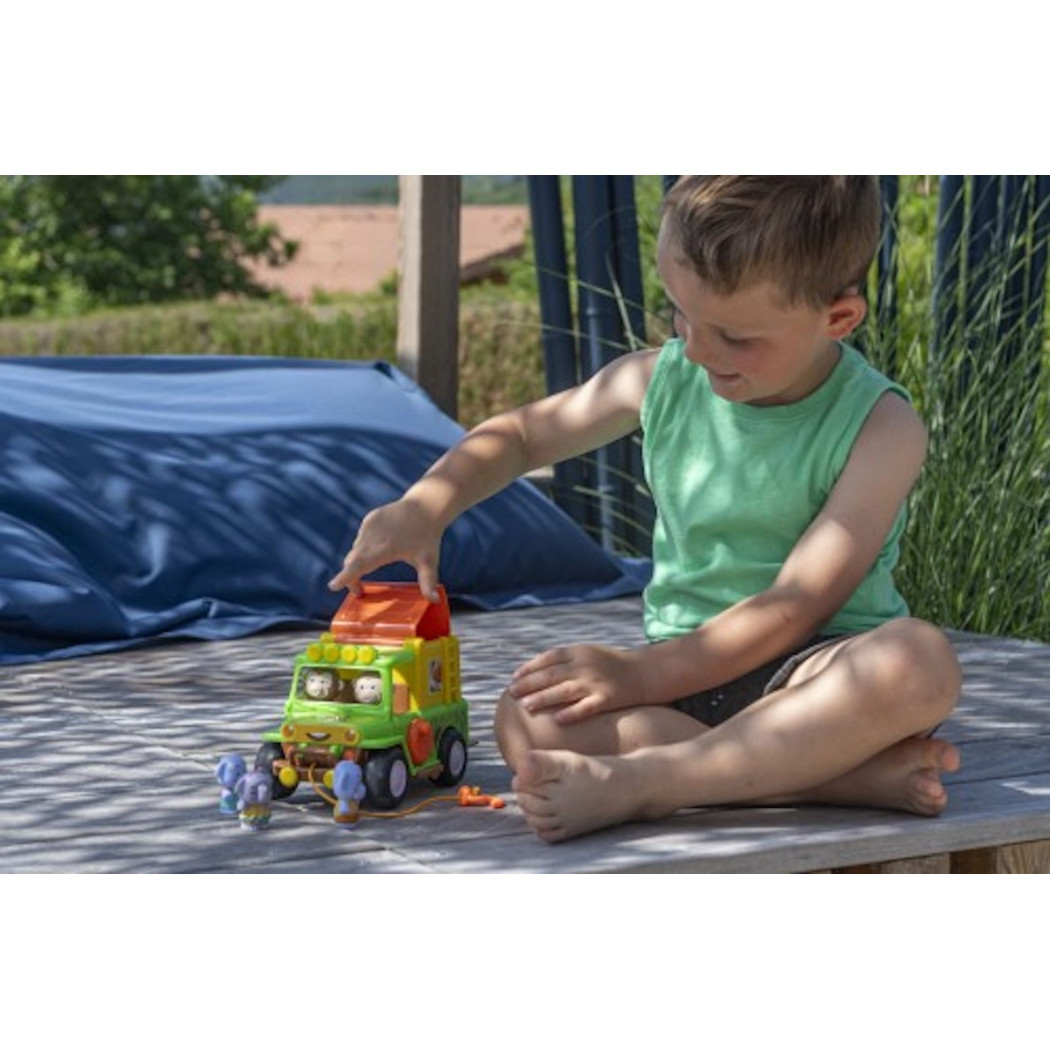 Jeep - Samochód Terenowy z Wyciągarką - Kamper z Figurką - Klorofil