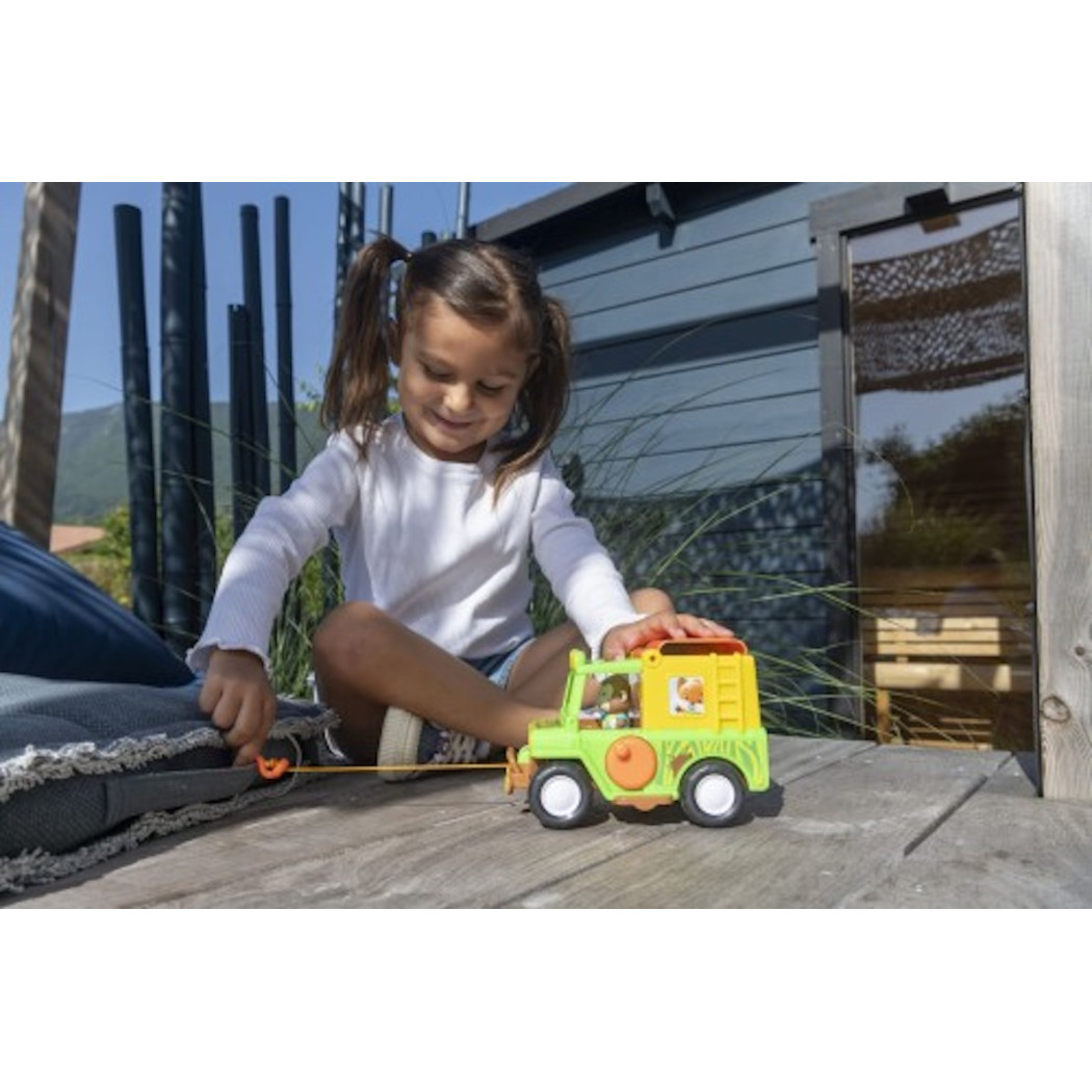 Jeep - Samochód Terenowy z Wyciągarką - Kamper z Figurką - Klorofil