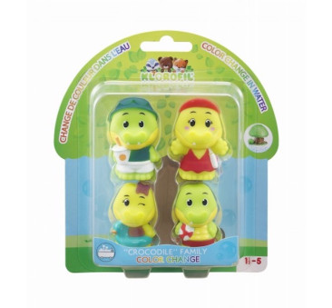 Croco - Rodzina Krokodyli - Zestaw 4 Figurek Zmieniających Kolor - Klorofil