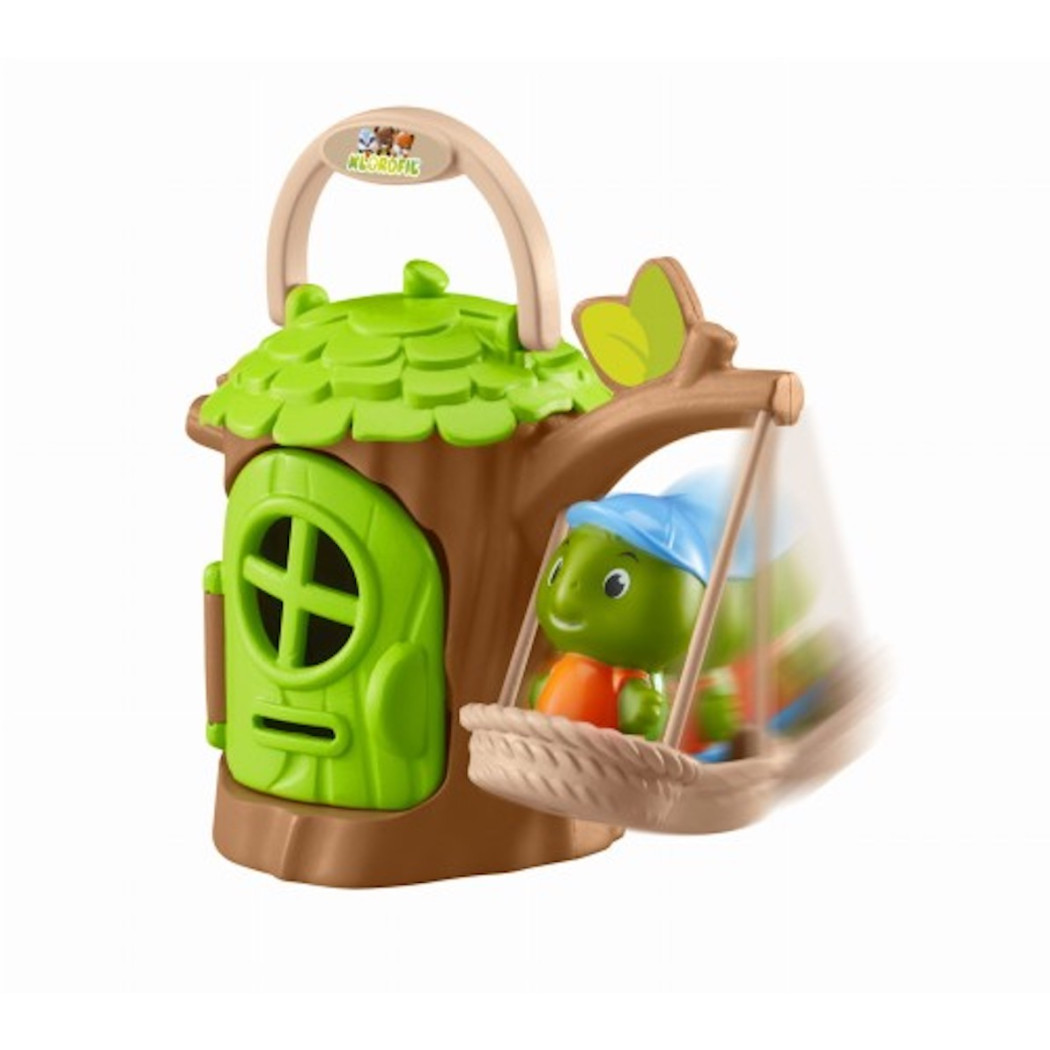 Żółwia Chatka - Przenośny Domek w Drzewie z Huśtawką oraz Figurką - Klorofil