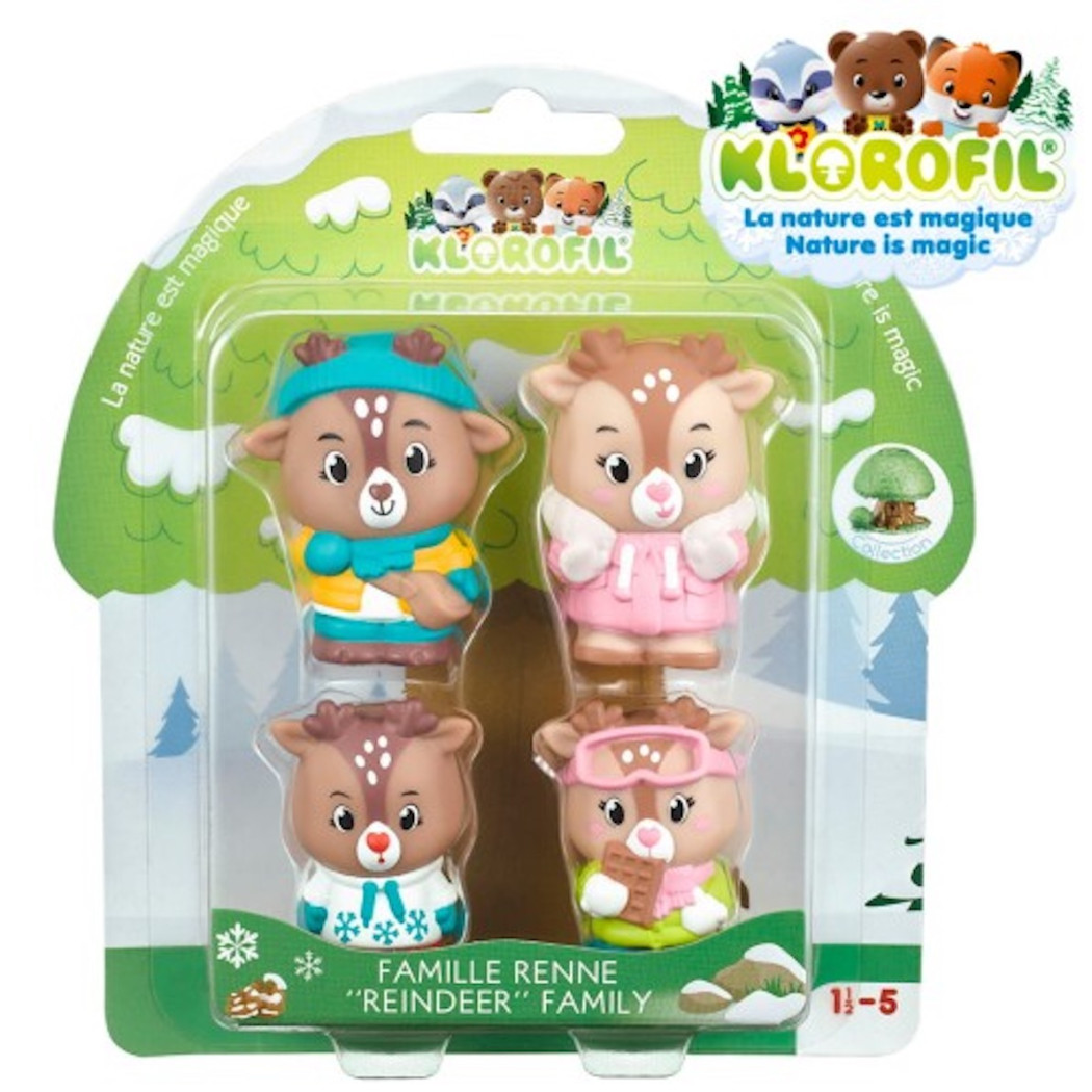 Renne - Rodzina Reniferów - Zestaw 4 Figurek - Klorofil