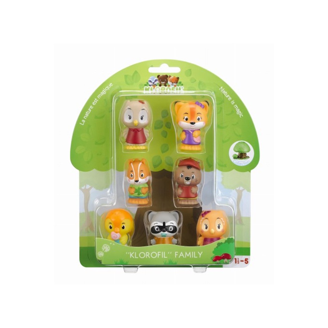 Rodzinka Klorofil - Mieszkańcy Magicznego Drzewa - Zestaw 7 Figurek - Klorofil