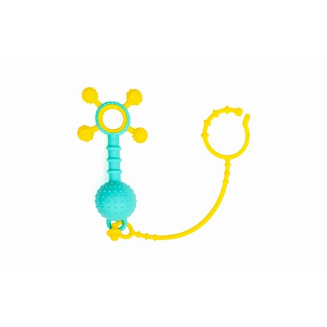 Gumlii - Gryzak Sensoryczny z Wypustkami i Grzechotką - Mobi