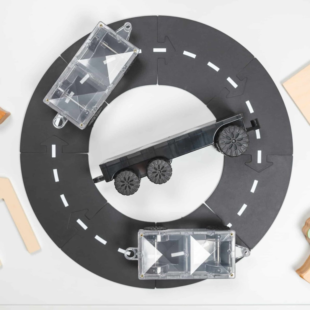 Transport - Tęczowe - Klocki Magnetyczne - 50 Elementów - Connetix