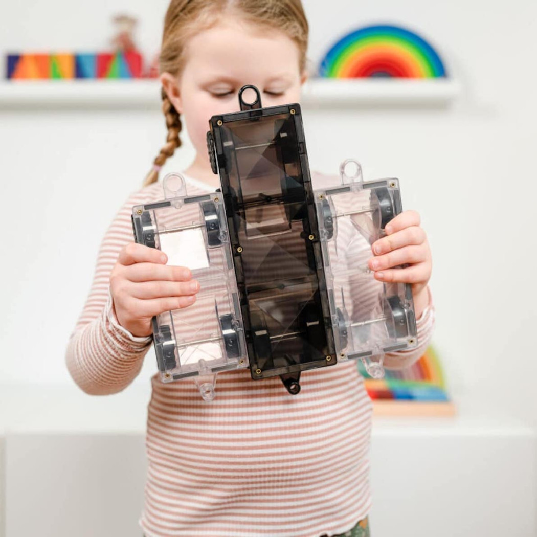 Transport - Tęczowe - Klocki Magnetyczne - 50 Elementów - Connetix