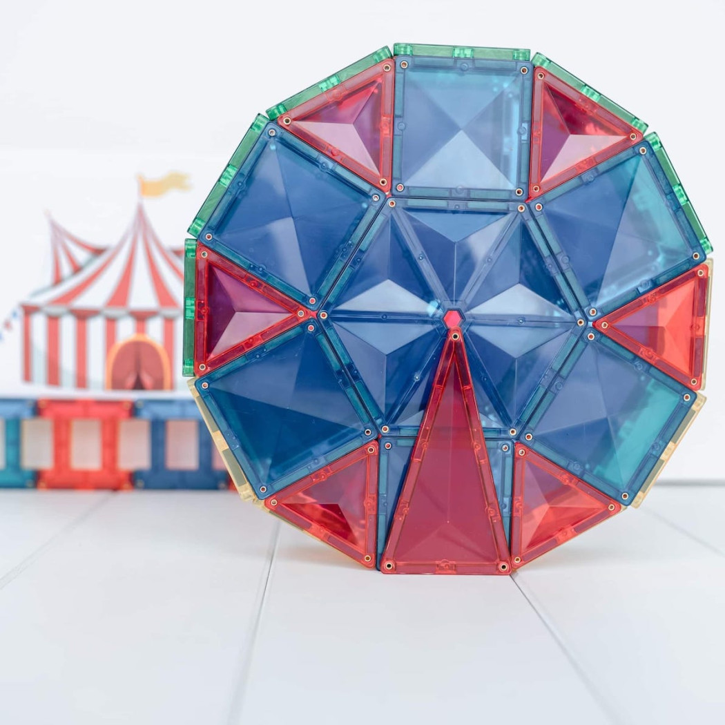 Ogromny Tęczowy Zestaw Konstrukcyjny - 212 Elementów - Klocki Magnetyczne - Connetix