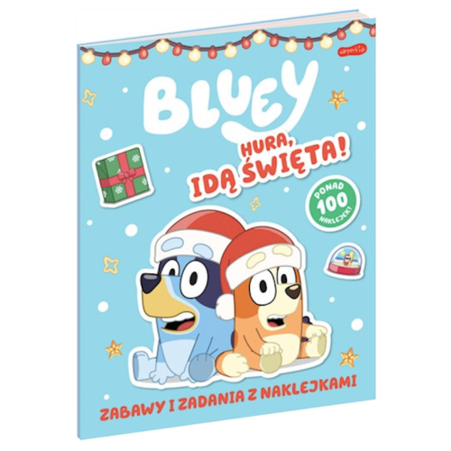 Hura, idą święta! Zabawy i zadania z naklejkami - Bluey - Wydawnictwo HarperKids