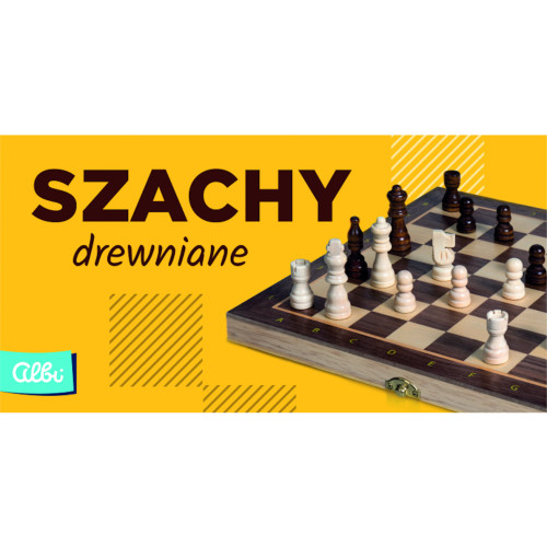 Szachy Drewniane - Gra Planszowa w Drewnianym Pudełku - Albi