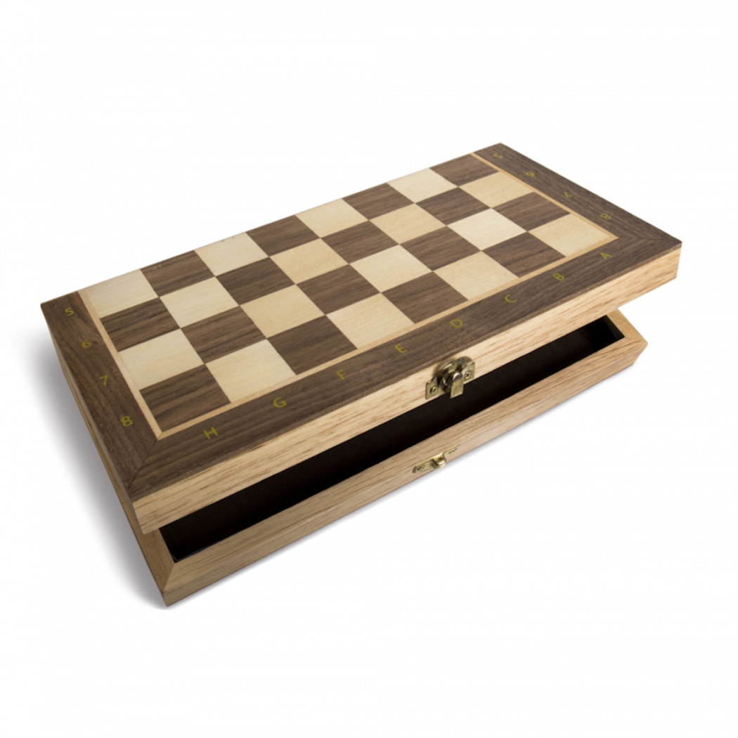 Szachy Drewniane - Gra Planszowa w Drewnianym Pudełku - Albi