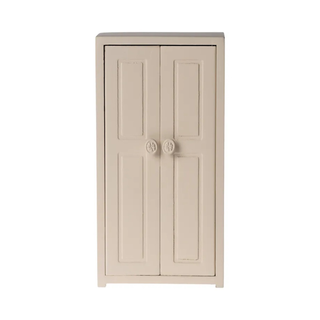 Kremowa Drewniana Szafa do Domku Myszek - Closet Mouse Cream - Maileg