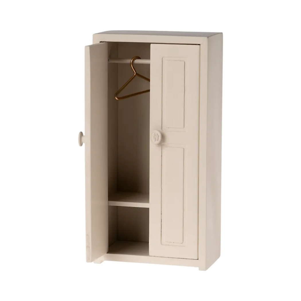 PROMOCJA Kremowa Drewniana Szafa do Domku Myszek - Closet Mouse Cream - Maileg