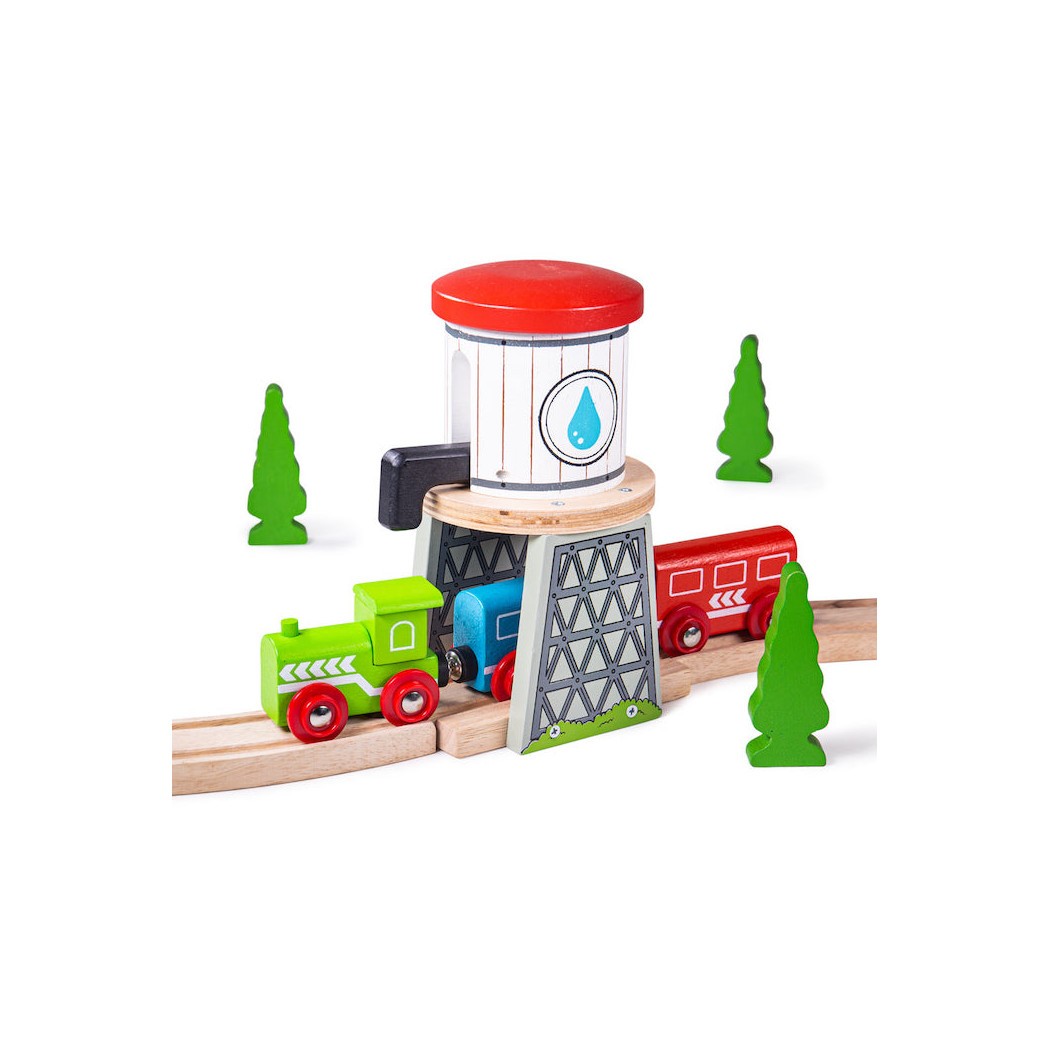 Wieża Wodna dla Parowozu - seria Drewniana Kolejka - BigJigs