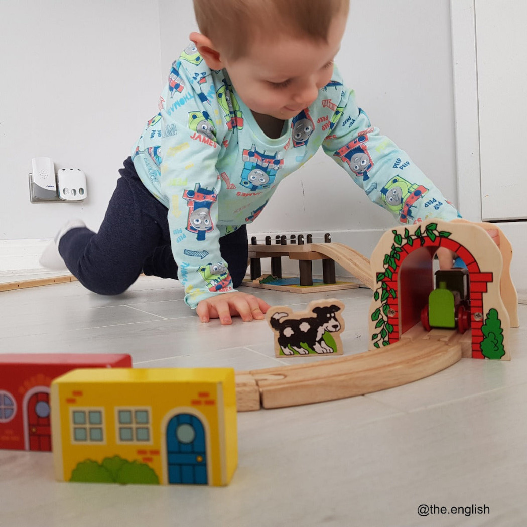 Most Linowy z Najazdem - seria Drewniana Kolejka - BigJigs