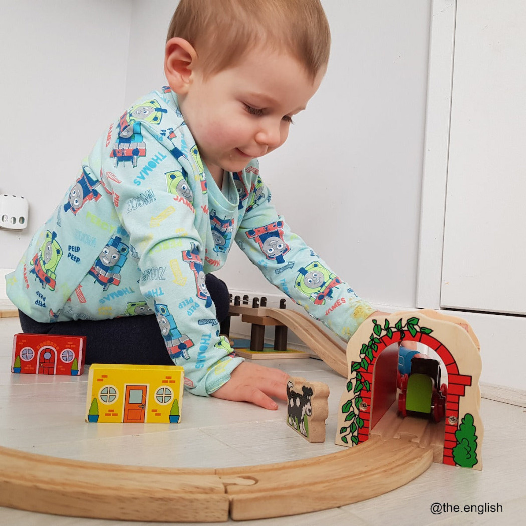 Most Linowy z Najazdem - seria Drewniana Kolejka - BigJigs