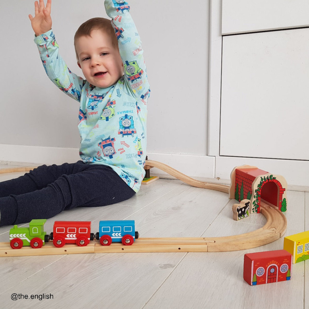 Most Linowy z Najazdem - seria Drewniana Kolejka - BigJigs