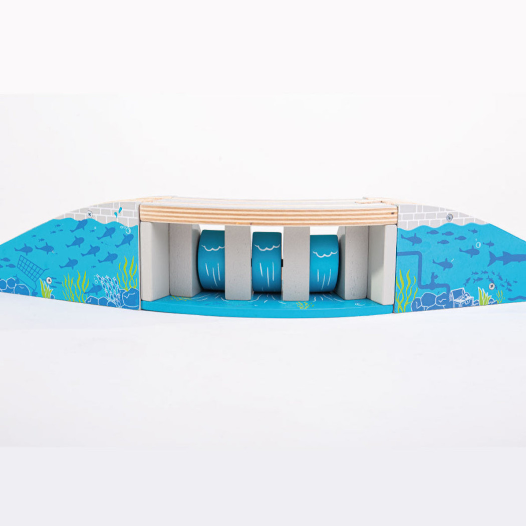 Most na Tamie z Elektrownią Wodną - seria Drewniana Kolejka - BigJigs