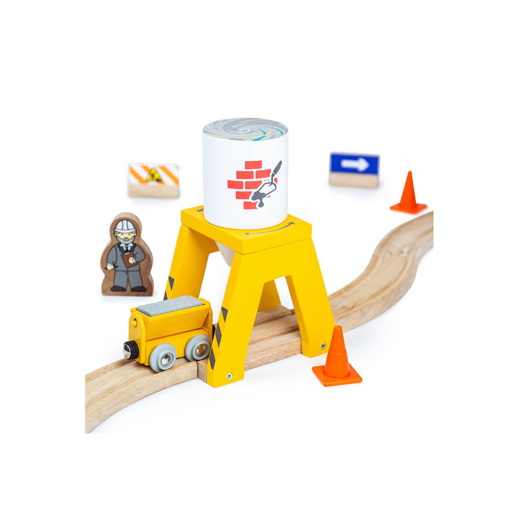 Obrotowy Silos z Cementem - seria Drewniana Kolejka - BigJigs