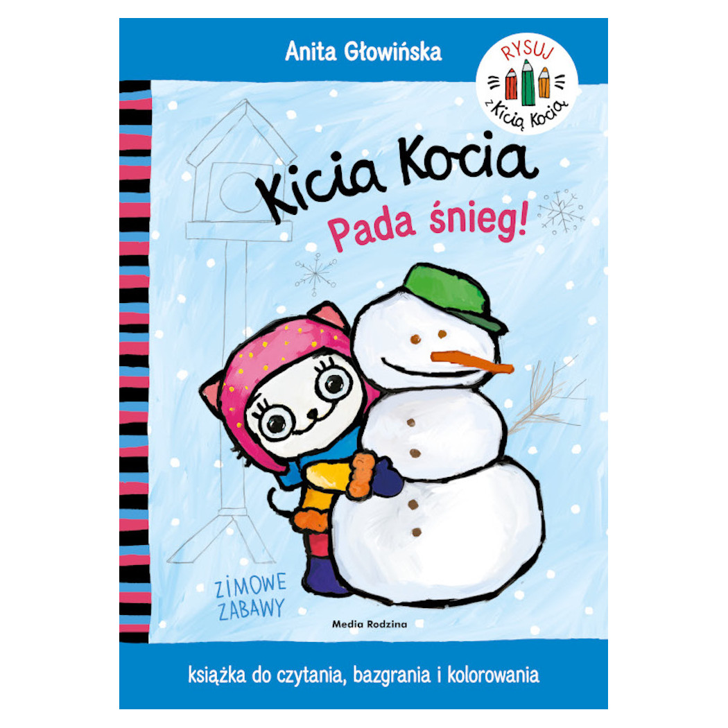 KICIA KOCIA PADA ŚNIEG KOLOROWANKA - Anita Głowińska - MEDIA RODZINA
