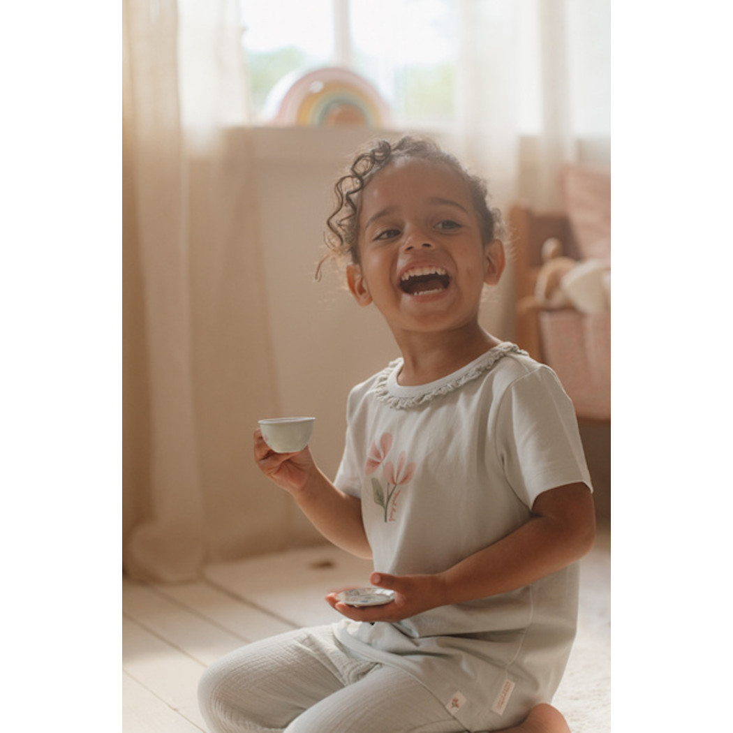 Metalowy Zestaw do Herbaty - Imbryk i Cztery Filiżanki - Fairy Garden - Little Dutch