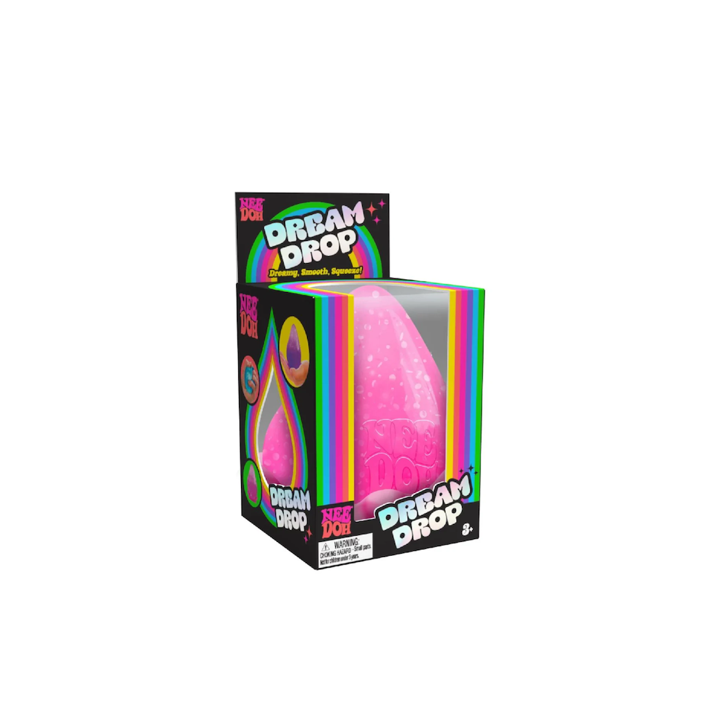 Różowa Duża Kropla - Zabawka Sensoryczna - Gniotek Antystresowy 8,5 cm - Needoh