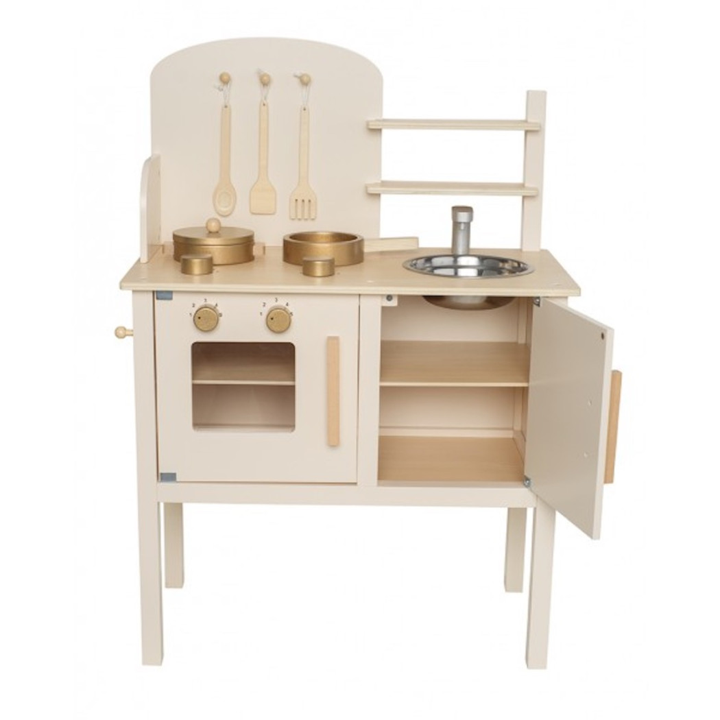 Kuchnia Kremowa - Drewniana Zabawka dla Dzieci - JaBaDaBaDo