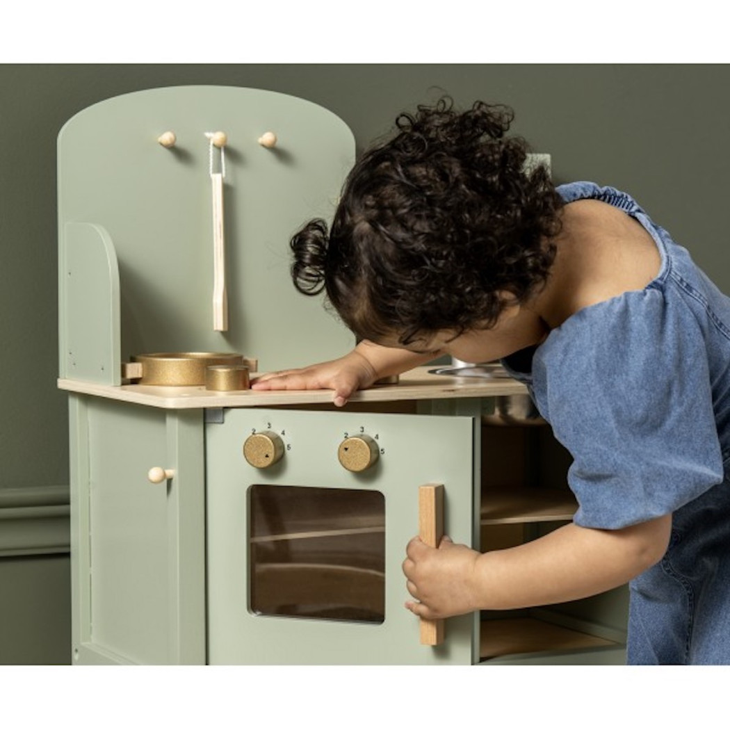 Kuchnia Zielona - Drewniana Zabawka dla Dzieci - JaBaDaBaDo