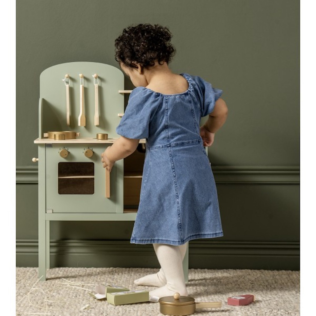 Kuchnia Zielona - Drewniana Zabawka dla Dzieci - JaBaDaBaDo