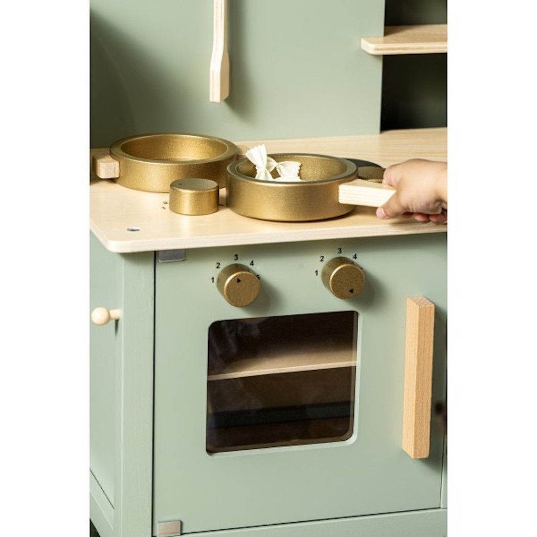 Kuchnia Zielona - Drewniana Zabawka dla Dzieci - JaBaDaBaDo