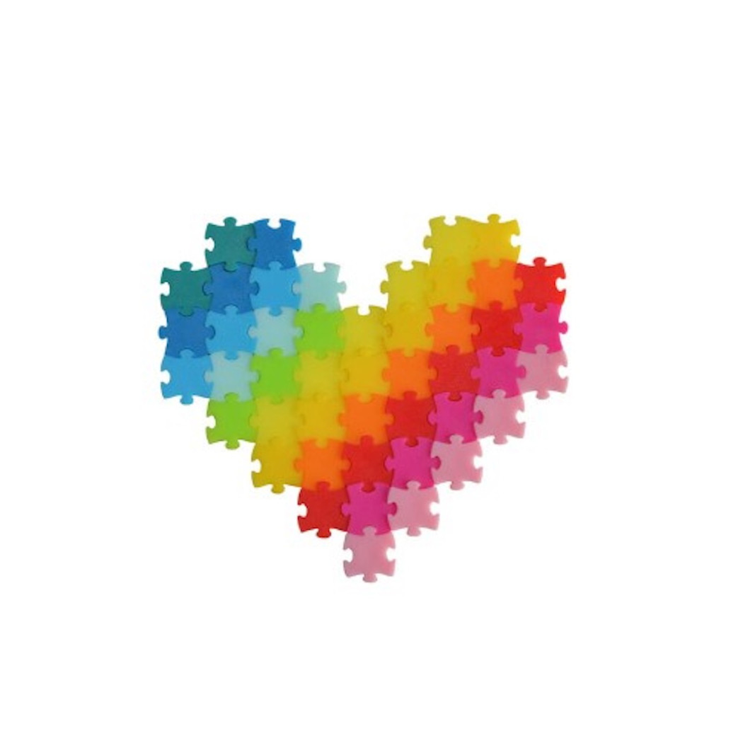 Jixelz Serce - Mini Puzzle Piksele 46 elementów - Fat Brain Toys