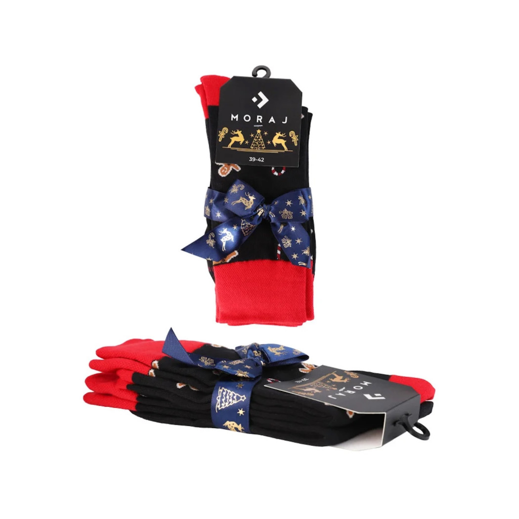 Pierniczki Skarpetki Świąteczne - 39-42 - Ozdobne Opakowanie - Dwupak - Moraj