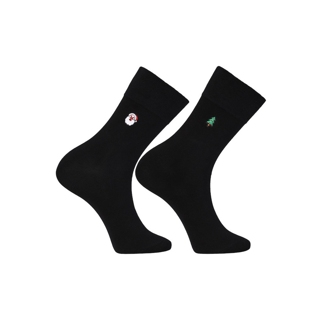 Mikołaj i Choinka - Skarpetki Świąteczne - 43-45 - Ozdobne Opakowanie - Dwupak - Moraj