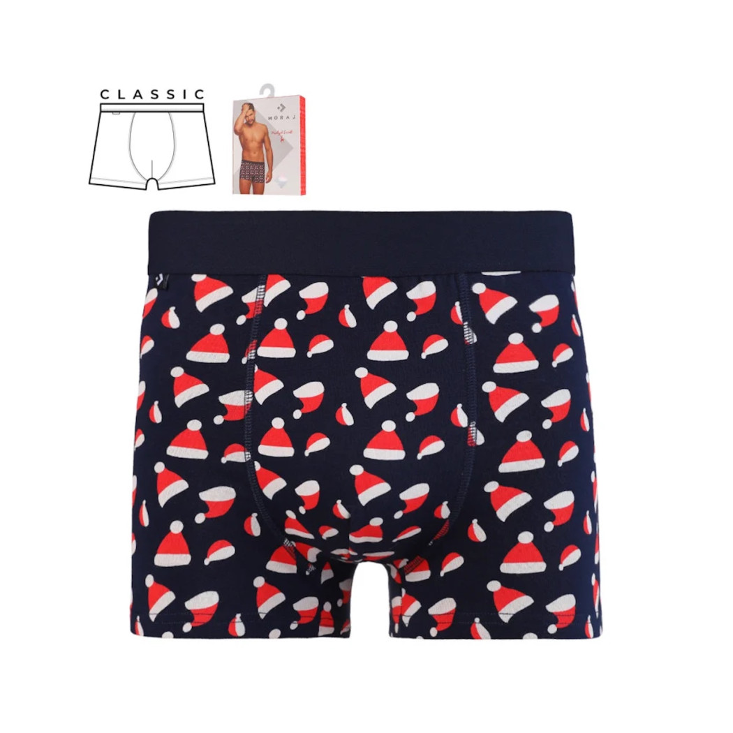 W Czapki Mikołaja - Bokserki XL - Świąteczne Mikołajkowe Majtki w Kartoniku - Moraj