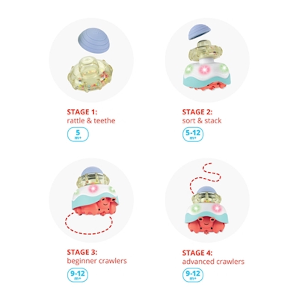 Krab - Interaktywna Zabawka do Raczkowania 4w1 -  Explore & More - Skip Hop