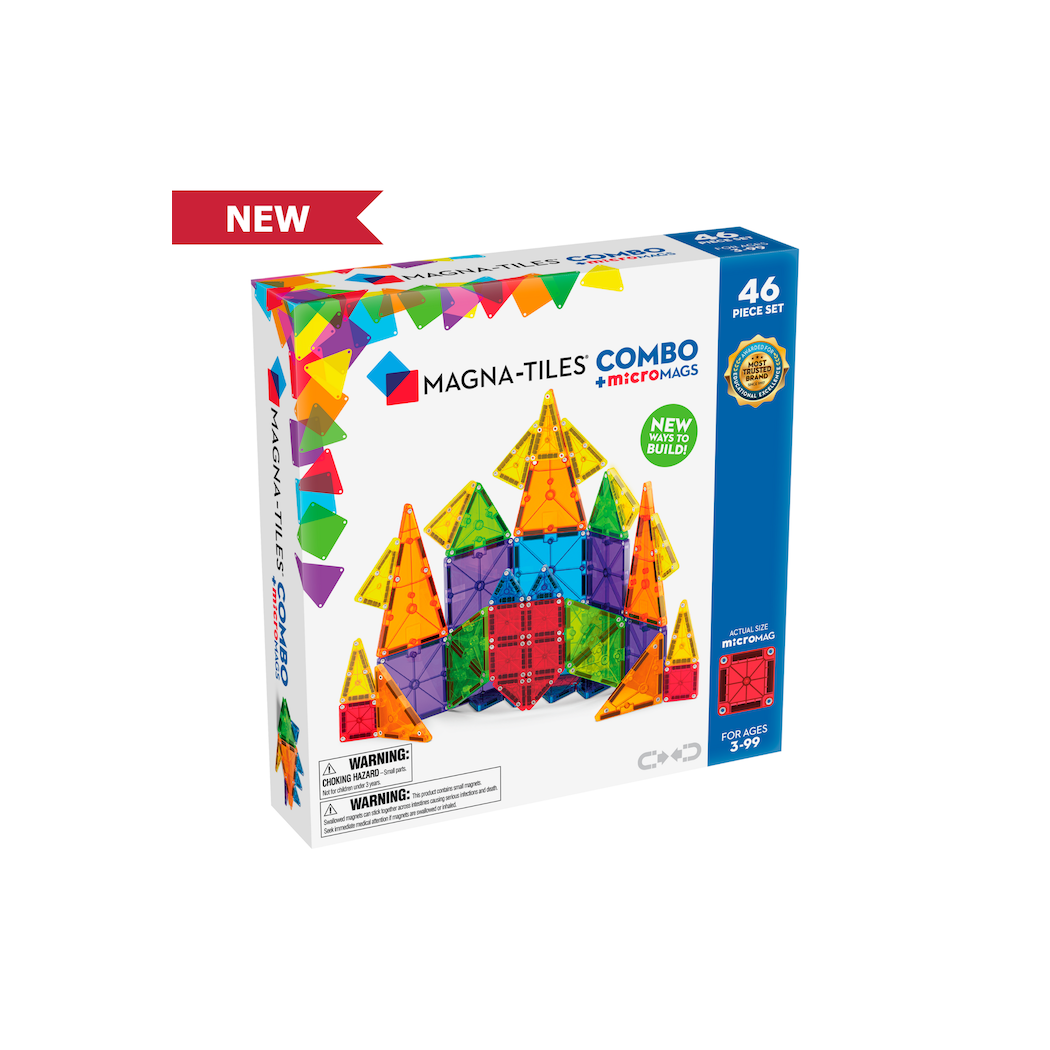 microMAGS 46 Combo - Klocki Magnetyczne 46 elementów - Magna-Tiles