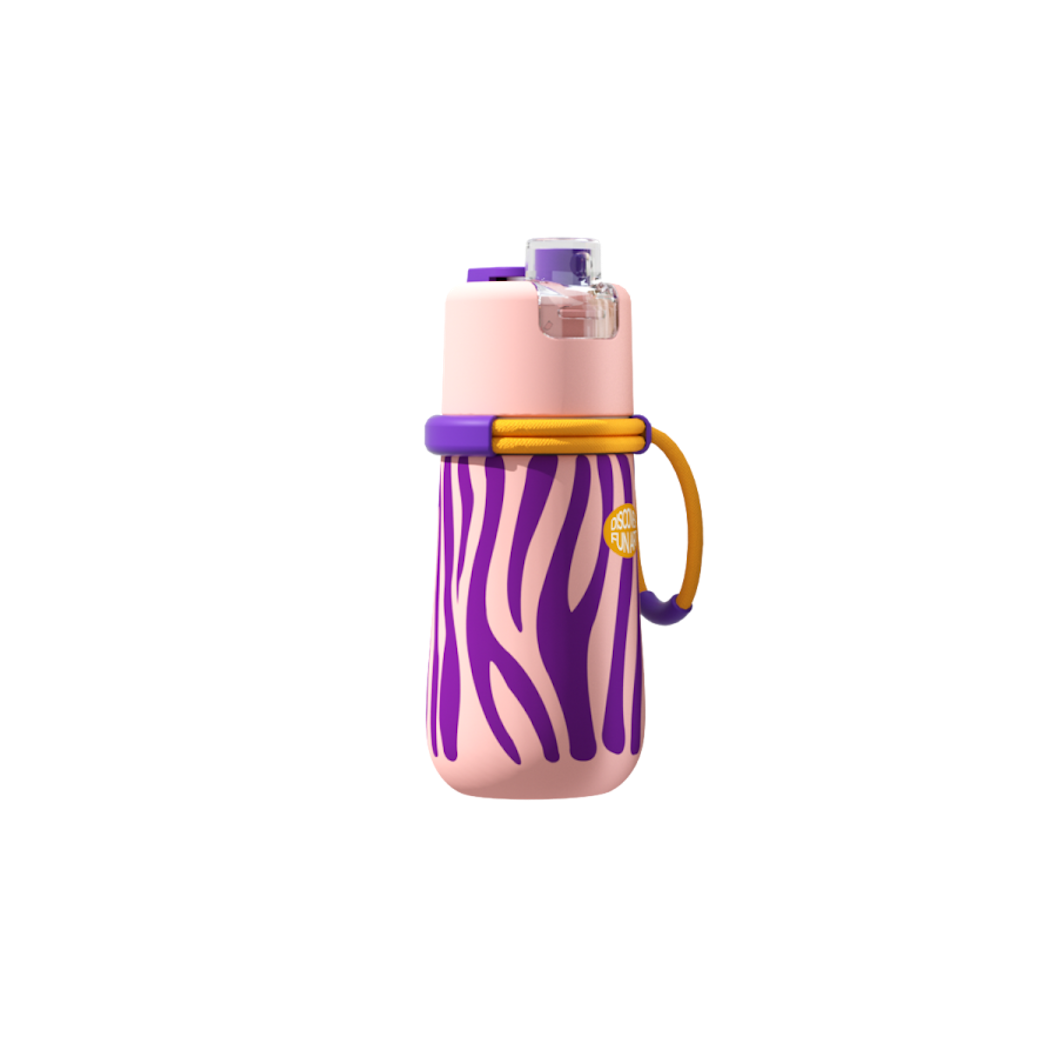 Różowy Bidon ze Spryskiwaczem - 500 ml - Zraszacz dla Dzieci - Mideer