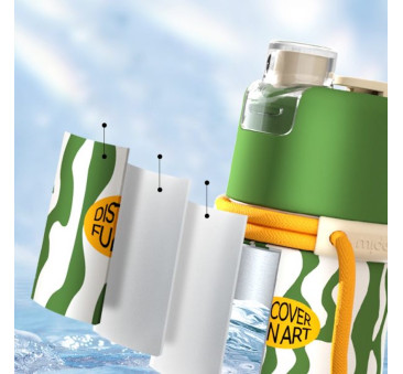 Zielony Bidon ze Spryskiwaczem - 500 ml - Zraszacz dla Dzieci - Mideer