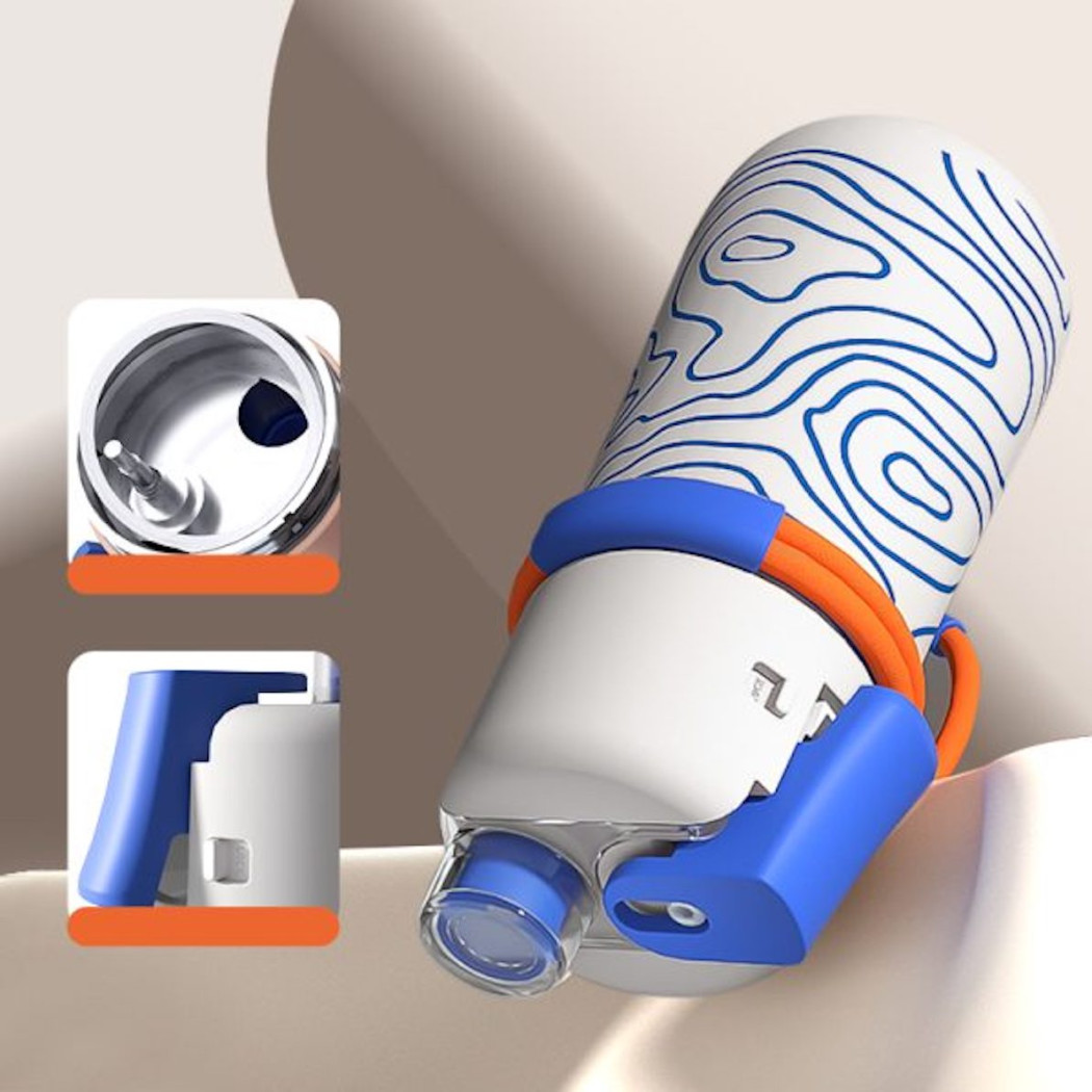 Niebieski Bidon ze Spryskiwaczem - 500 ml - Zraszacz dla Dzieci - Mideer