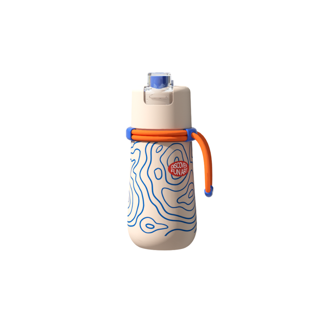 Niebieski Bidon ze Spryskiwaczem - 500 ml - Zraszacz dla Dzieci - Mideer